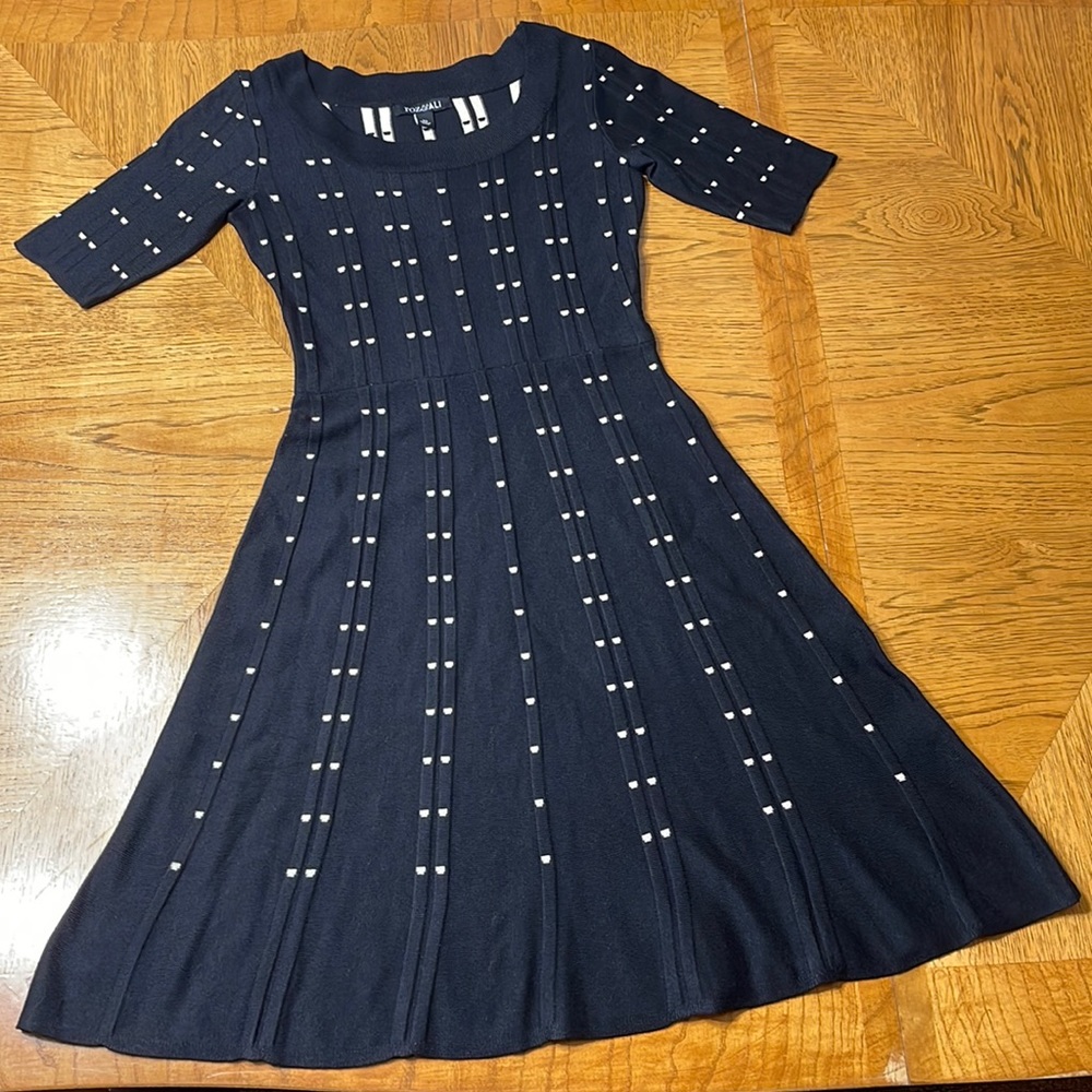 NWT ROZ & ALI Fit & Flare Sweater Dress - Picture 1 of 9